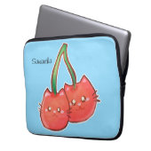 Cherry Fruchtkatzen Laptopschutzhülle (Vorderseite Links)