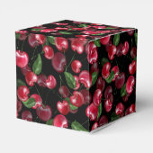 Cherry Fruit auf schwarz Geschenkschachtel (Rückseite)
