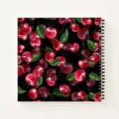 Cherry Fruit auf schwarz Notizblock (Rückseite)