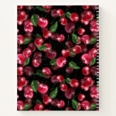 Cherry Fruit auf schwarz Notizblock (Rückseite)