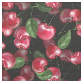 Cherry Fruit auf schwarz Stoff (Nahaufnahme)