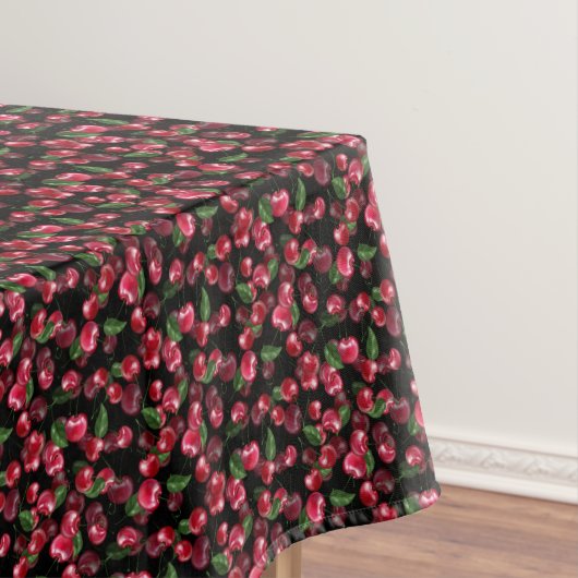 Cherry Fruit auf schwarz Tischdecke (Beispiel)