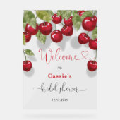 Cherry Fruit Brautparty Empfang Acrylschild (Vorderseite)