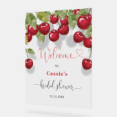Cherry Fruit Brautparty Empfang Acrylschild (Winkel)