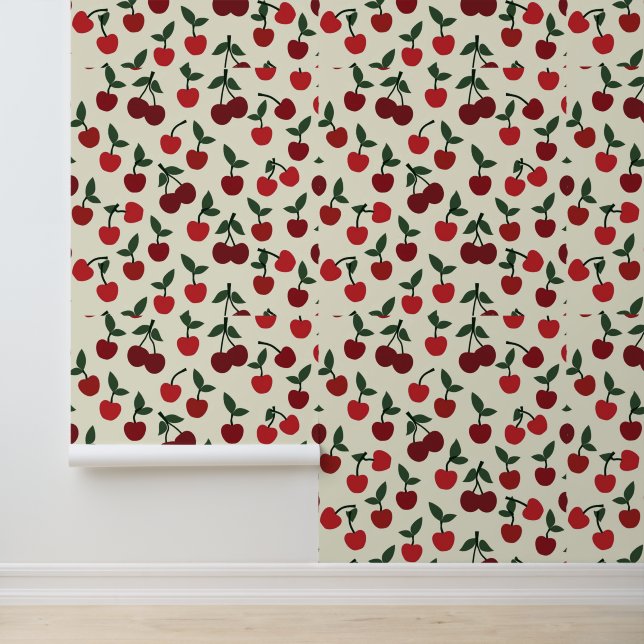 Cherry Fruit: Ein süßes und saftiges Muster Tapete (Anwendung)