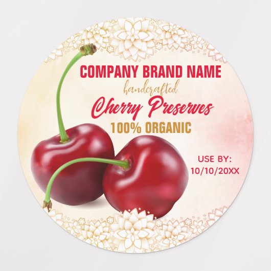 Cherry Fruit Etiketten (Design 2)