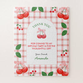 Cherry Fruit First Birthday Party Gift Girl Puzzle