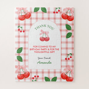 Cherry Fruit First Birthday Party Gift Girl Puzzle