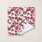 Cherry Fruit-Muster Badhandtuch Set (Waschlappen)