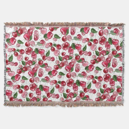 Cherry Fruit-Muster Decke (Vorderseite)