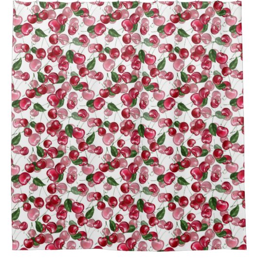 Cherry Fruit-Muster Duschvorhang (Vorderseite)