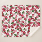 Cherry Fruit-Muster Sherpadecke (Vorderseite (Horizontal))
