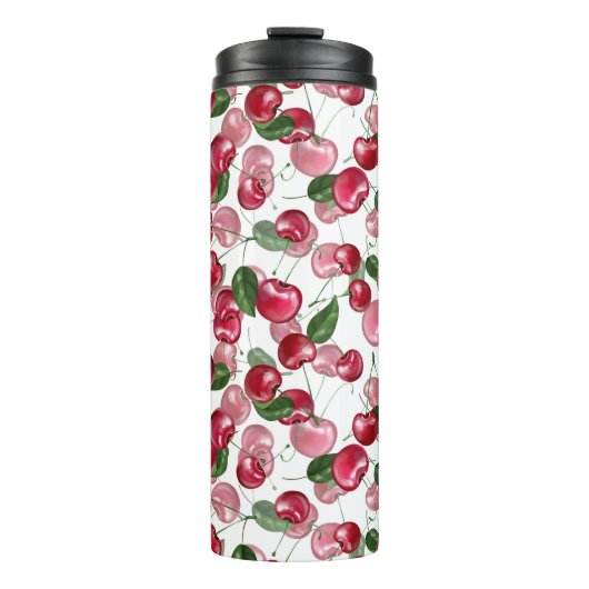 Cherry Fruit-Muster Thermosbecher (Vorderseite)