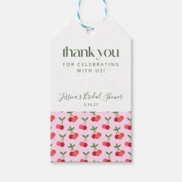 Cherry Fruit Red Pink Green Dusche Vielen Dank Geschenkanhänger