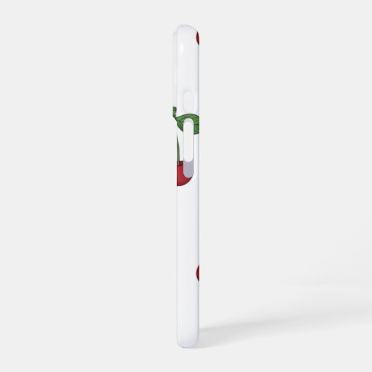 Cherry Fruit Repeat Pattern Design iPhone 16 Hülle (Linke Seite)