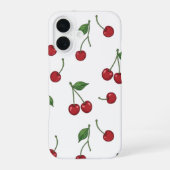 Cherry Fruit Repeat Pattern Design iPhone 16 Hülle (Rückseite)