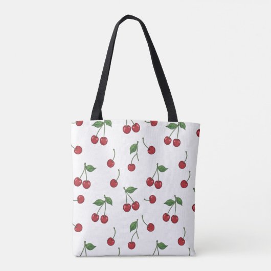 Cherry Fruit Repeat Pattern Design Tasche (Rückseite)