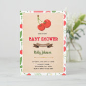 Cherry Geburtstagsdusche Einladung (Stehend Vorderseite)