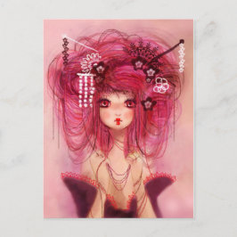 Cherry geisha postkarte