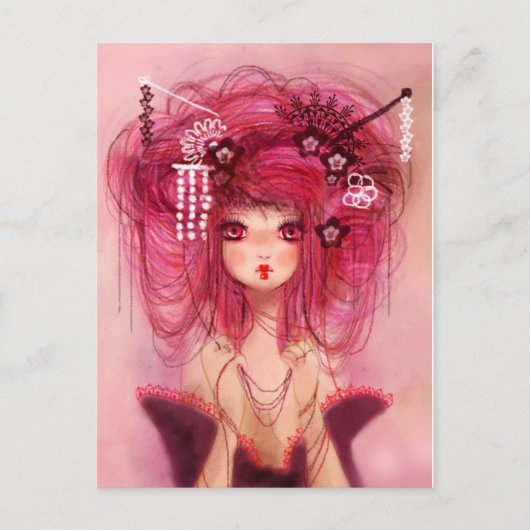 Cherry geisha postkarte (Vorderseite)