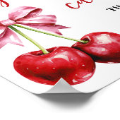 Cherry Geschenk & Karten Pink Coquette Babydusche Poster (Ecke)