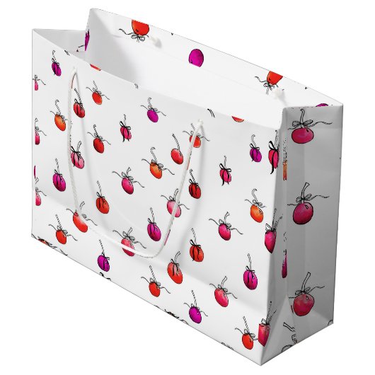 Cherry Geschenkpapier Große Geschenktüte (Vorderseite Schrägansicht)