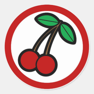 Cherry-Geschmack visuelle Kreis-Aufkleber Runder Aufkleber