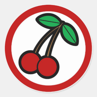 Cherry-Geschmack visuelle Kreis-Aufkleber Runder Aufkleber