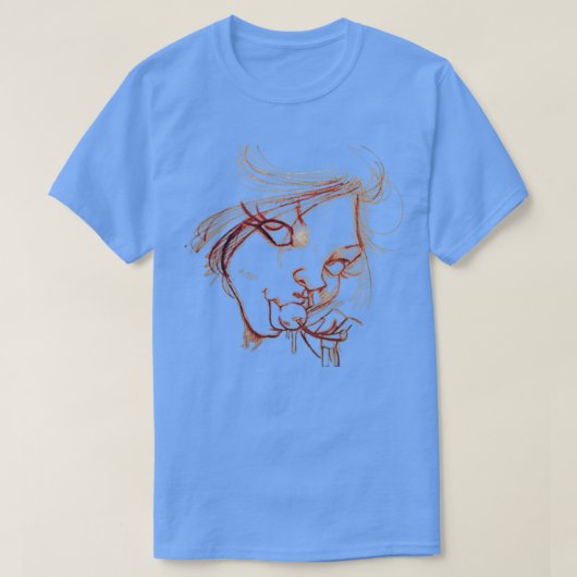 Cherry Girl freie Hand zeichnend T-Shirt (Design vorne)