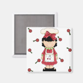 Cherry Girl Magnet (Vorderseite/Rückseite)