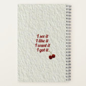 Cherry Girl Minimalistische Kunst Notizblock (Rückseite)