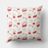 Cherry Girl-Zimmerdekoration, Custom rosa Bow Cher Kissen (Rückseite)