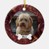 Cherry Gold Custom Pet Puppy Foto Keramik Ornament (Vorne)