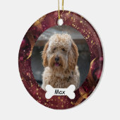 Cherry Gold Custom Pet Puppy Foto Keramik Ornament (Links)