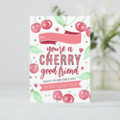 Cherry Good Friend Klassenzimmer Valentine's Day C Einladung (Stehend Vorderseite)