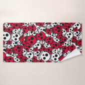 Cherry Gothic Skull Muster Print Badehandtuch (Badehandtuch)
