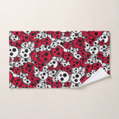 Cherry Gothic Skull Muster Print Badhandtuch Set (Handtuch)