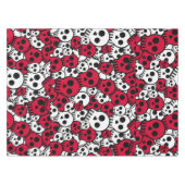 Cherry Gothic Skull Muster Print Tischdecke (Vorderseite (Horizontal))