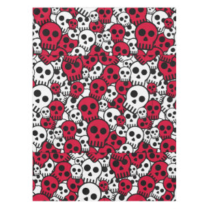 Cherry Gothic Skull Muster Print Tischdecke