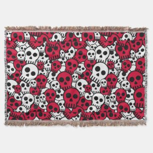 Cherry Gothic-Totenkopf-Musterdruck Decke