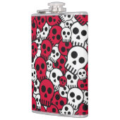 Cherry Gothic-Totenkopf-Musterdruck Flachmann (Links)