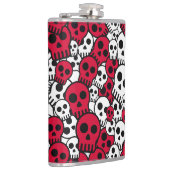 Cherry Gothic-Totenkopf-Musterdruck Flachmann (Rechts)