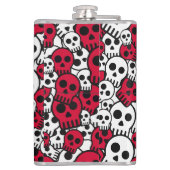 Cherry Gothic-Totenkopf-Musterdruck Flachmann (Rückseite)