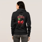 Cherry Graphic Hoodie for Women (Schwarz voll)