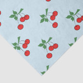 Cherry Graphic Modern Red Cherries Seidenpapier (Detail)
