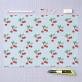 Cherry Graphic Modern Red Cherries Seidenpapier (Handwerk)