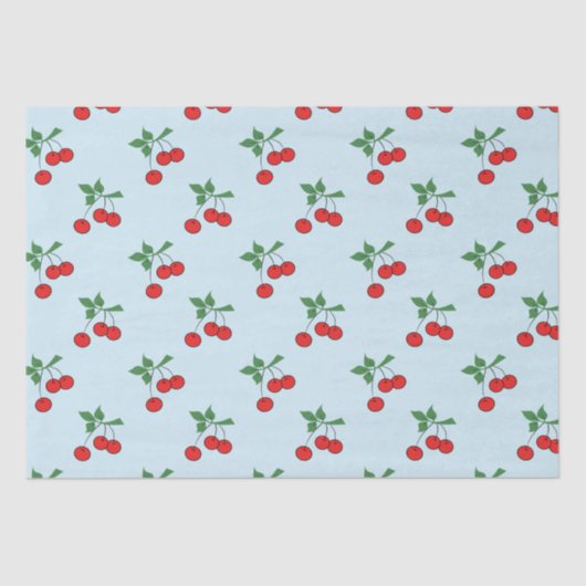 Cherry Graphic Modern Red Cherries Seidenpapier (Vorderseite)