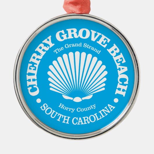 Cherry Grove Beach Ornament Aus Metall (Vorne)