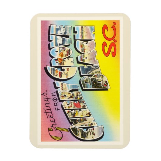 Cherry Grove Beach South Carolina SC Alte Postkart Magnet (Vertikal)
