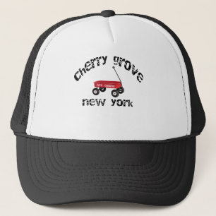 Cherry Grove Fire Island roter Wagen New York Stra Truckerkappe